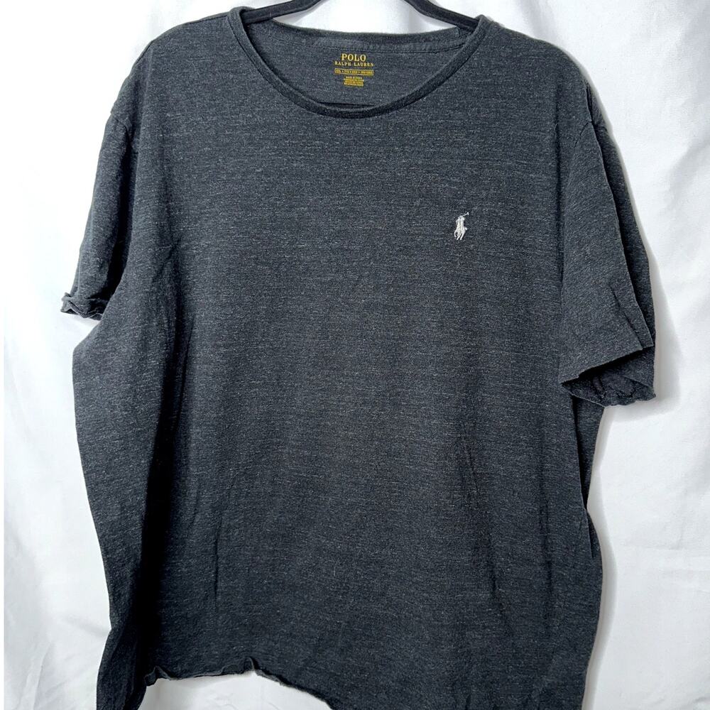 Polo Ralph Lauren Mens Size XXL Gray White Pony Heathered Short Sleeve T-Shirt - Picture 1 of 6